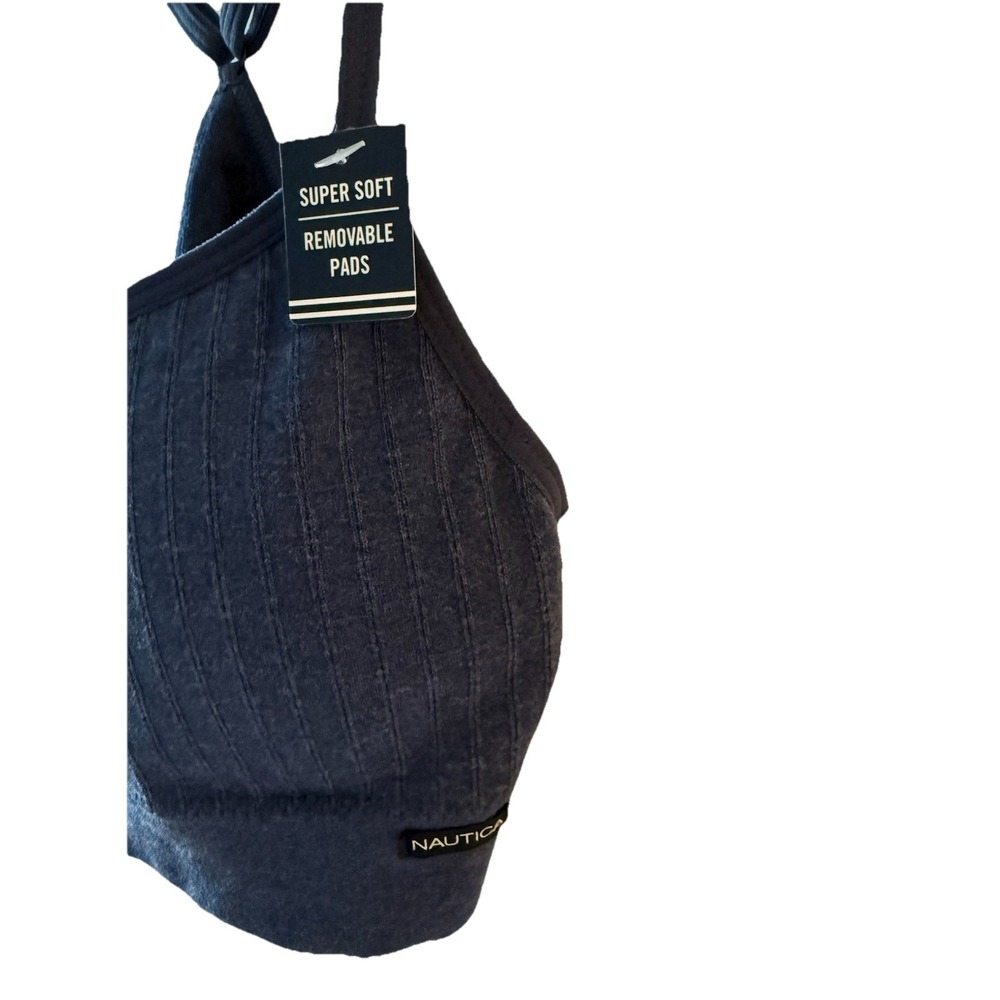 Nautica Intimates Blue Criss-Cross Racerback Bra Style 7213–28 Super Soft Sz S‎ - Picture 3 of 4